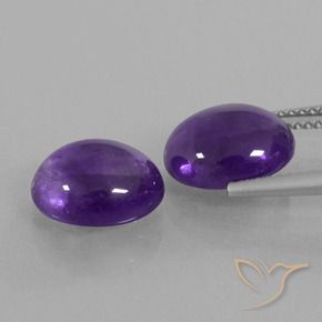 6.42 ct natürliche Mittelviolett Amethyst-Edelsteine, Oval, Transparent