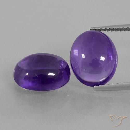 7.85ctw Natürlicher Mittelviolett Amethyst, Oval, Transparent