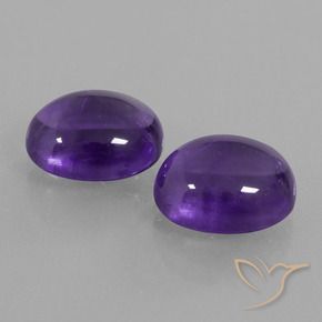 7.85 ct natürliche Mittelviolett Amethyst-Edelsteine, Oval, Transparent