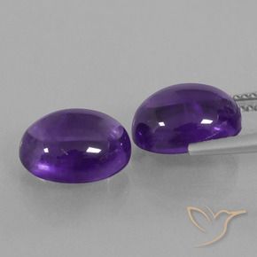 7.85 ct natürliche Mittelviolett Amethyst-Edelsteine, Oval, Transparent
