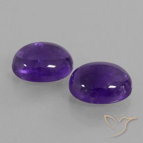 7.52 ct natürliche Mittelviolett Amethyst-Edelsteine, Oval, Transparent