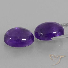7.52 ct natürliche Mittelviolett Amethyst-Edelsteine, Oval, Transparent