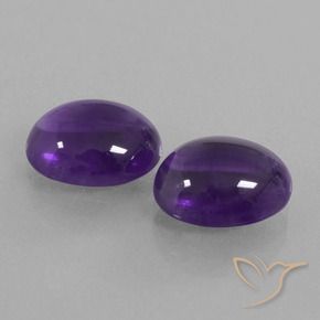6.89 ct natürliche Mittelviolett Amethyst-Edelsteine, Oval, Transparent