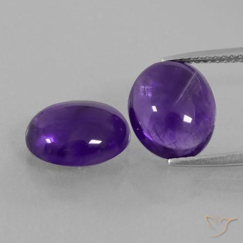 6.29ctw Natürlicher Mittelviolett Amethyst, Oval, Transparent