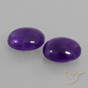 6.29 ct natürliche Mittelviolett Amethyst-Edelsteine, Oval, Transparent