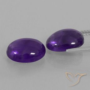 6.29 ct natürliche Mittelviolett Amethyst-Edelsteine, Oval, Transparent