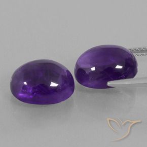 8.45 ct natürliche Mittelviolett Amethyst-Edelsteine, Oval, Transparent