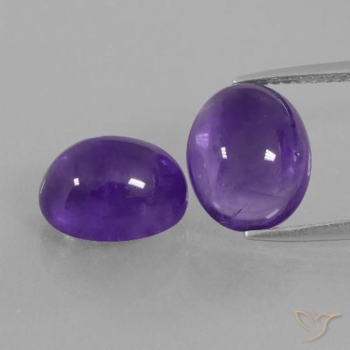7.95ctw Natürlicher Mittelviolett Amethyst, Oval, Transparent
