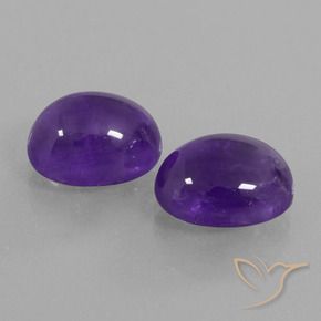 7.95 ct natürliche Mittelviolett Amethyst-Edelsteine, Oval, Transparent