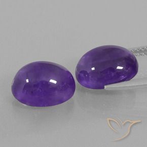 7.95 ct natürliche Mittelviolett Amethyst-Edelsteine, Oval, Transparent