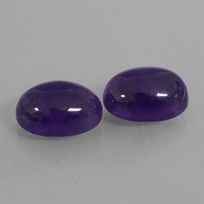 14.72 ct natürliche dunkelviolett Amethyst-Edelsteine, Oval Schliff, Transparent