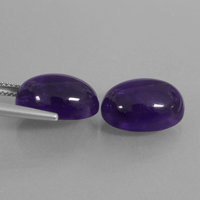 14.72 ct natürliche dunkelviolett Amethyst-Edelsteine, Oval Schliff, Transparent