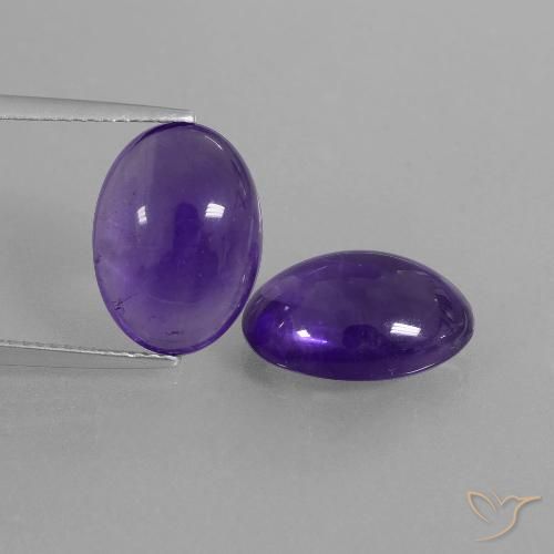 10.31ctw Natürlicher tiefviolett Amethyst, Oval, Transparent