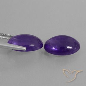 10.31 ct natürliche tiefviolett Amethyst-Edelsteine, Oval, Transparent