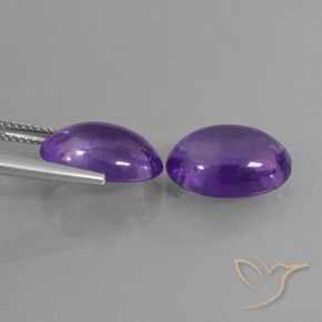 10.67 ct natürliche Mittelviolett Amethyst-Edelsteine, Oval, Transparent
