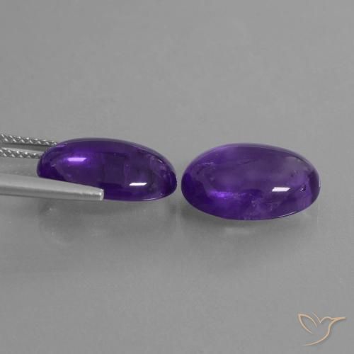 10.26 ct natürliche Mittelviolett Amethyst-Edelsteine, Oval, Transparent
