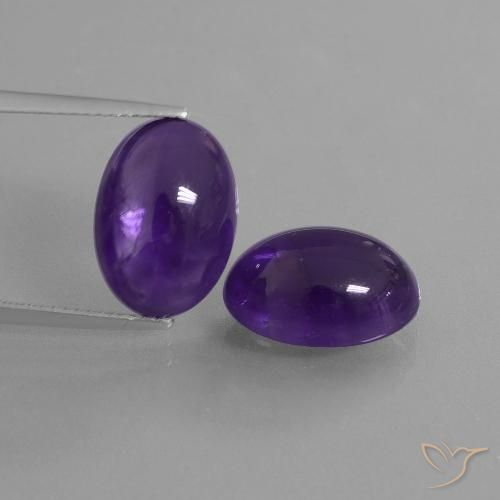 13.54ctw Natürlicher tiefviolett Amethyst, Oval, Transparent