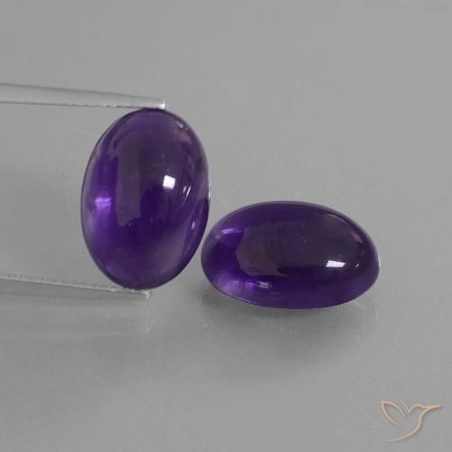 12.53ctw Natürlicher tiefviolett Amethyst, Oval, Transparent