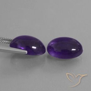 12.53 ct natürliche tiefviolett Amethyst-Edelsteine, Oval, Transparent
