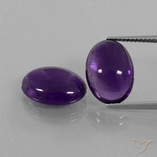 10.34ctw Natürlicher tiefviolett Amethyst, Oval, Transparent