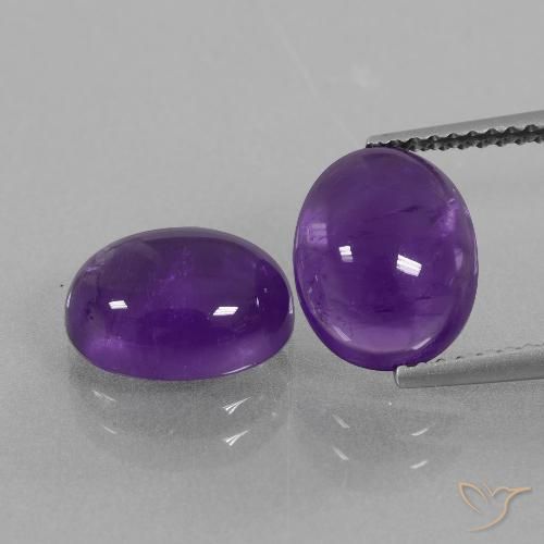 5.83ctw Natürlicher Mittelviolett Amethyst, Oval, Transparent