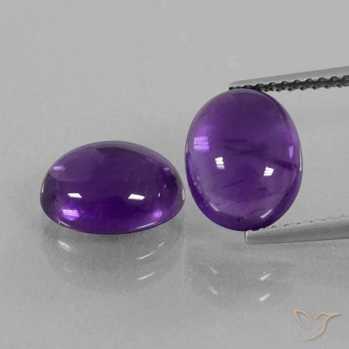 5.61 ct natürliche Mittelviolett Amethyst-Edelsteine, Oval, Transparent