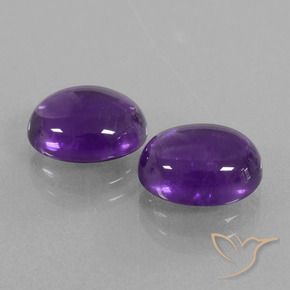 5.61 ct natürliche Mittelviolett Amethyst-Edelsteine, Oval, Transparent