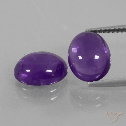 5.23ctw Natürlicher Mittelviolett Amethyst, Oval, Transparent