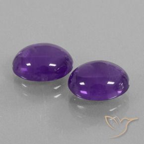 5.23 ct natürliche Mittelviolett Amethyst-Edelsteine, Oval, Transparent