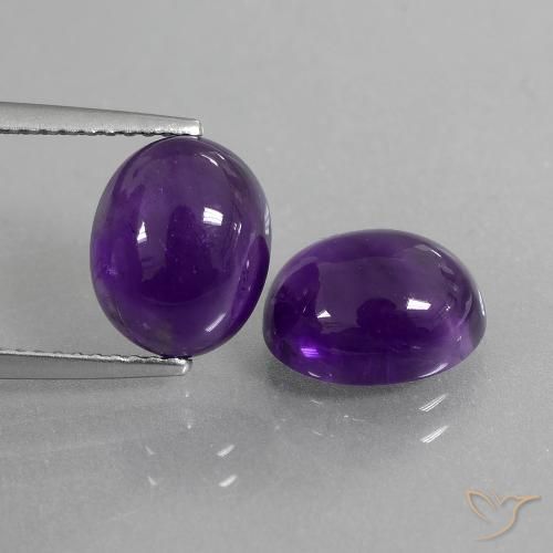 6.14ctw Natürlicher Mittelviolett Amethyst, Oval, Transparent