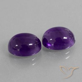 6.14 ct natürliche Mittelviolett Amethyst-Edelsteine, Oval, Transparent
