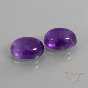 5.65 ct natürliche Mittelviolett Amethyst-Edelsteine, Oval, Transparent