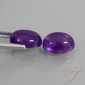 5.65 ct natürliche Mittelviolett Amethyst-Edelsteine, Oval, Transparent