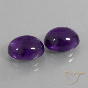6.09 ct natürliche Mittelviolett Amethyst-Edelsteine, Oval, Transparent