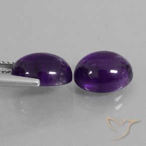 6.09 ct natürliche Mittelviolett Amethyst-Edelsteine, Oval, Transparent