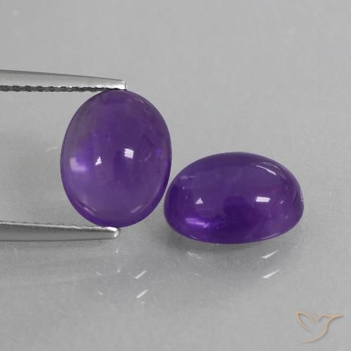 5.36ctw Natürlicher Mittelviolett Amethyst, Oval, Transparent