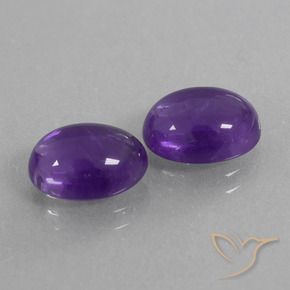 5.36 ct natürliche Mittelviolett Amethyst-Edelsteine, Oval, Transparent