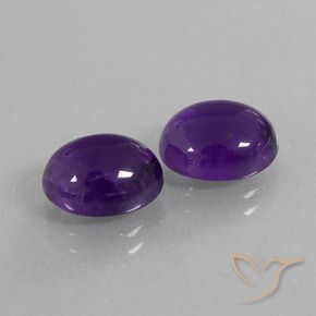 5.95 ct natürliche Mittelviolett Amethyst-Edelsteine, Oval, Transparent