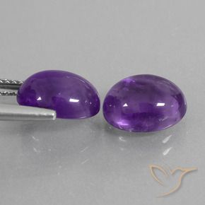 5.80 ct natürliche Mittel-helles Violett Amethyst-Edelsteine, Oval Schliff, Transparent