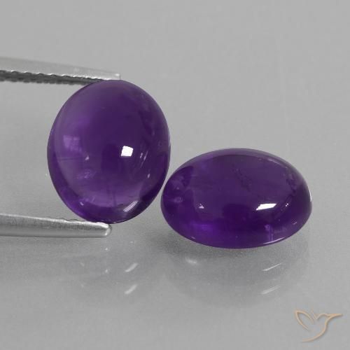 5.55ctw Natürlicher Mittelviolett Amethyst, Oval, Transparent