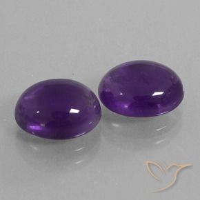 5.55 ct natürliche Mittelviolett Amethyst-Edelsteine, Oval, Transparent