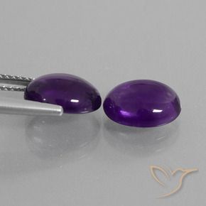 4.65 ct natürliche dunkelviolett Amethyst-Edelsteine, Oval, Transparent