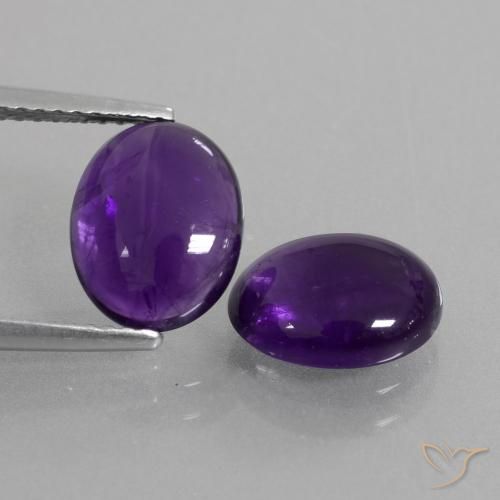 4.10ctw Natürlicher Mittelviolett Amethyst, Oval, Transparent