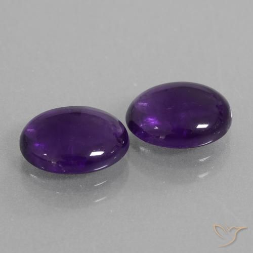 4.10 ct natürliche Mittelviolett Amethyst-Edelsteine, Oval, Transparent
