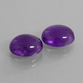 5.38 ct natürliche Mittelviolett Amethyst-Edelsteine, Oval Schliff, Transparent