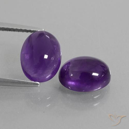 5.78ctw Natürlicher Mittelviolett Amethyst, Oval, Transparent