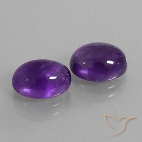 5.78 ct natürliche Mittelviolett Amethyst-Edelsteine, Oval, Transparent
