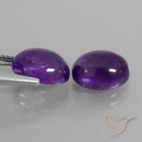 5.78 ct natürliche Mittelviolett Amethyst-Edelsteine, Oval, Transparent