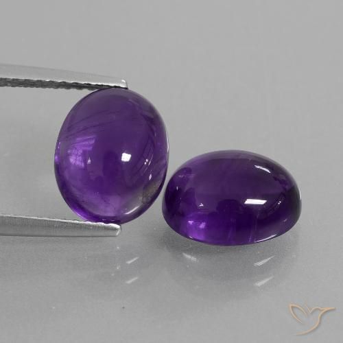 5.58ctw Natürlicher Mittelviolett Amethyst, Oval, Transparent