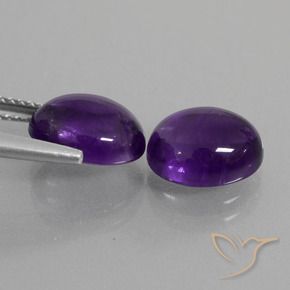 5.58 ct natürliche Mittelviolett Amethyst-Edelsteine, Oval, Transparent